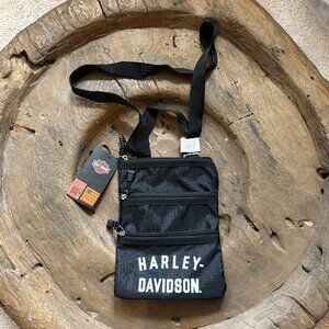 Harley-Davidson motorcycles black logo crossbody bag 7 x 9 inches